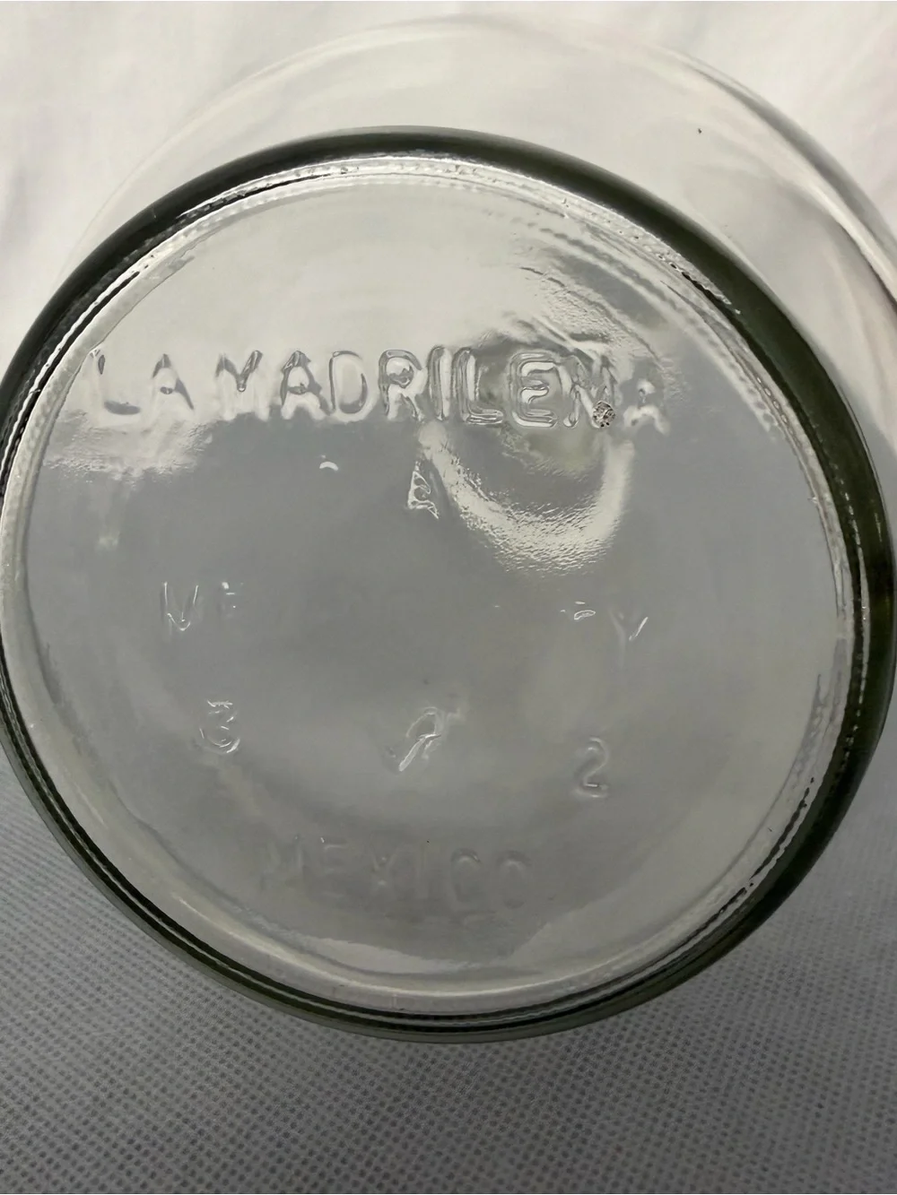 La Madrileña S.A. Mexico Vintage Clear Glass Bottle (F247)